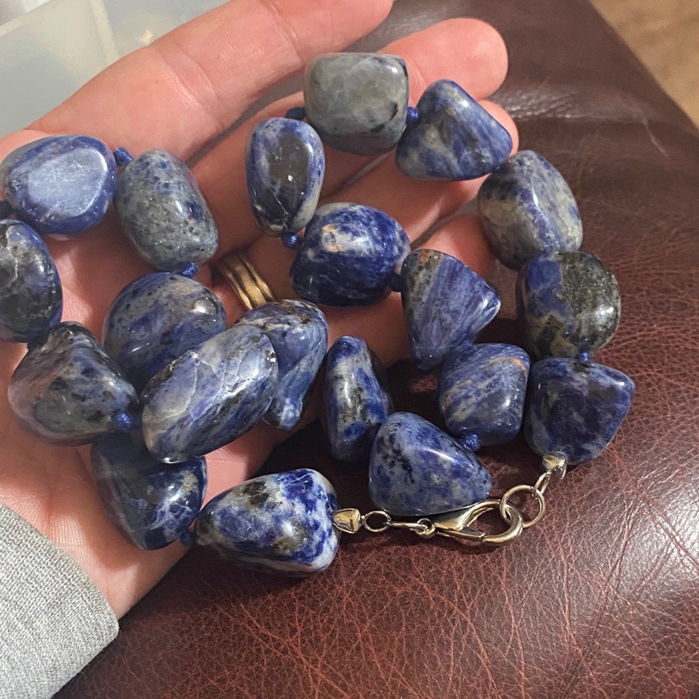 Sodalite Stone Beaded Necklace